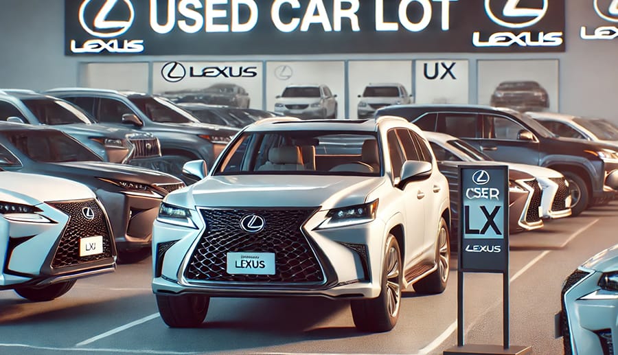 レクサスの中古車展示場にレクサスLX