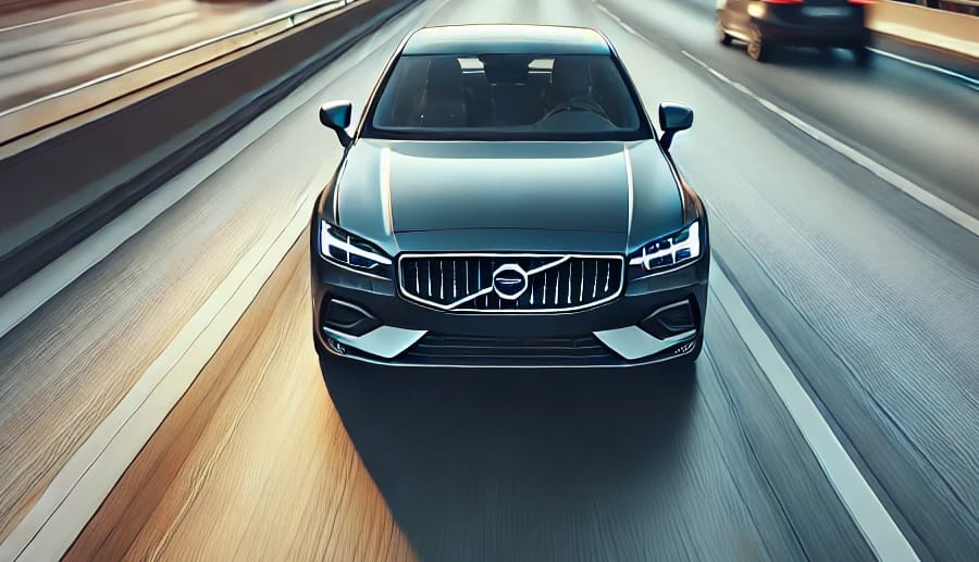 高速道路で走行するボルボ