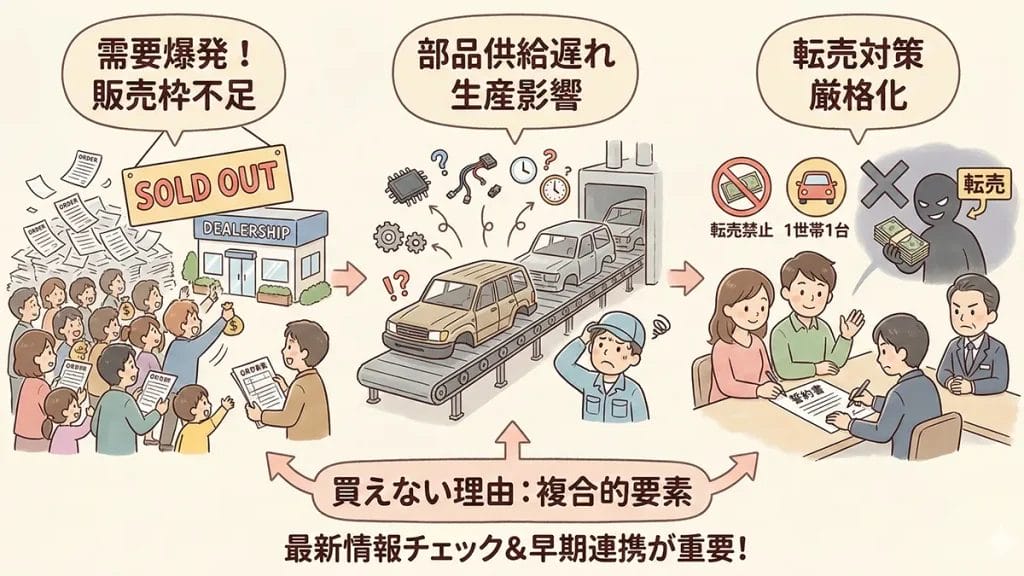 ランクル250が買えない理由は何？真相の図解