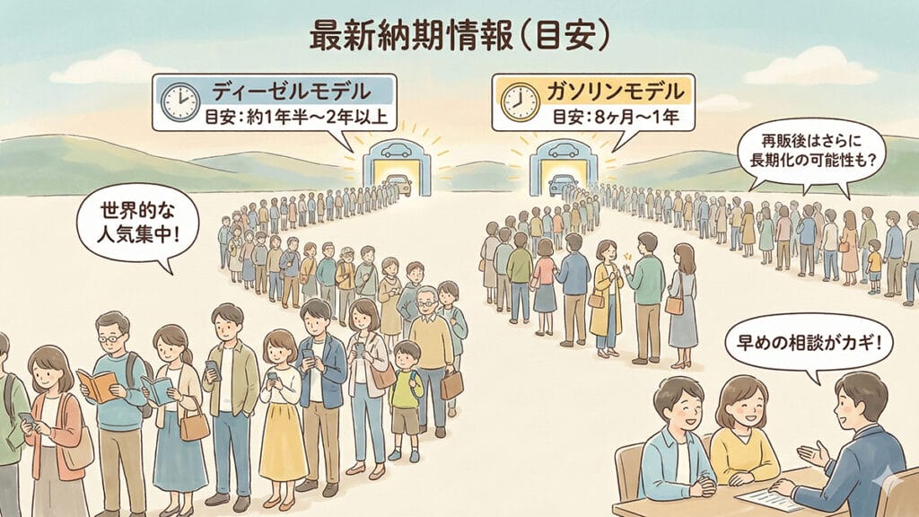 ランクル300の最新の納期は？の図解