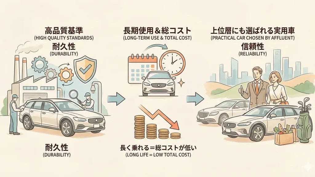 トヨタ品質でカローラフィールダー金持ちも認める耐久性の図解