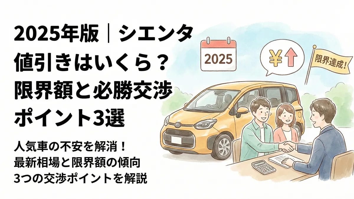 メイン画像-2025年版｜シエンタ-値引きはいくら？限界額と必勝交渉ポイント3選