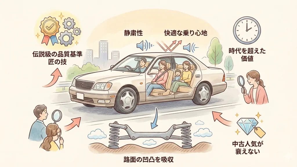 セルシオはなぜ人気か徹底分析の図解