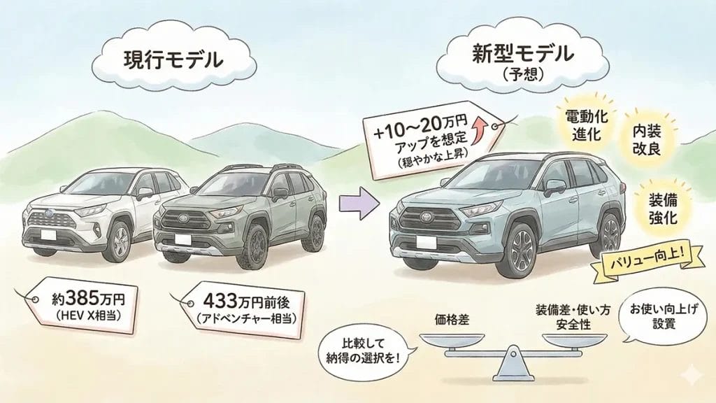 RAV4-値段現行モデル一覧の図解