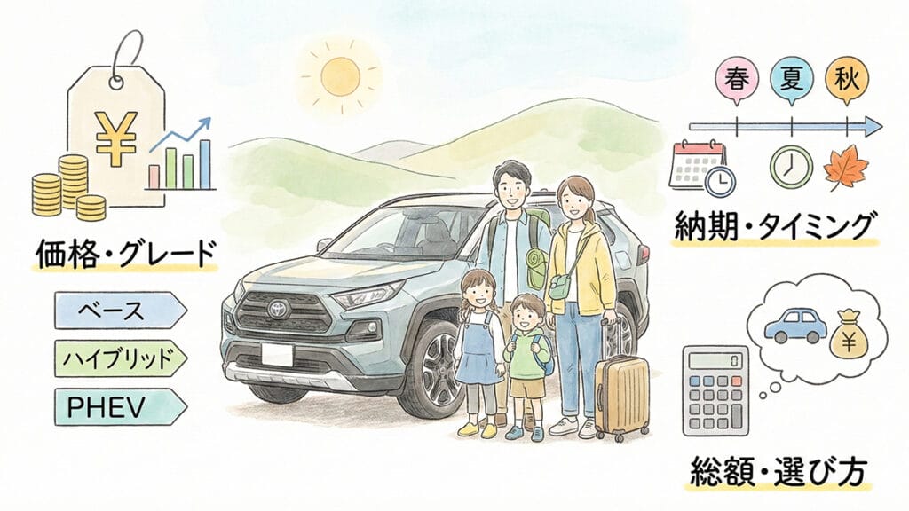 RAV4-新型-2025-価格予想・グレード・納期ガイドの図解