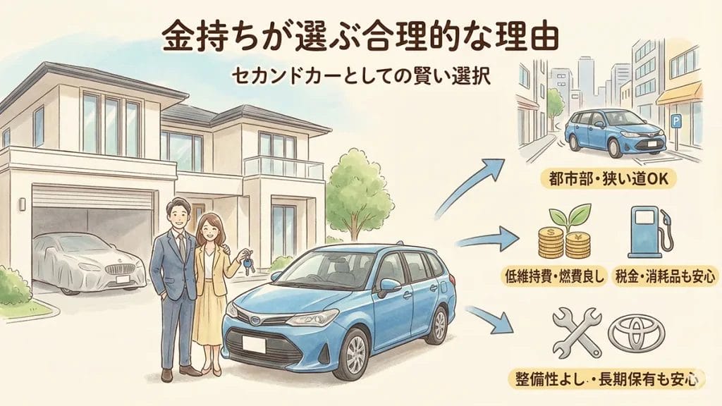 カローラフィールダー金持ちが選ぶ合理的な理由の図解