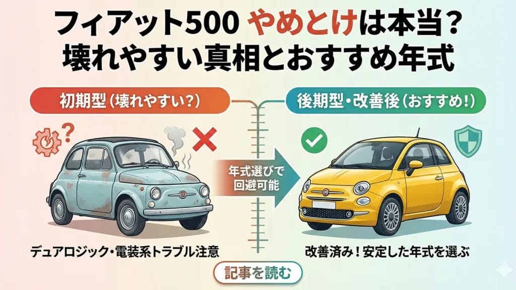 フィアット500-やめとけは本当？壊れやすい真相とおすすめ年式の図解