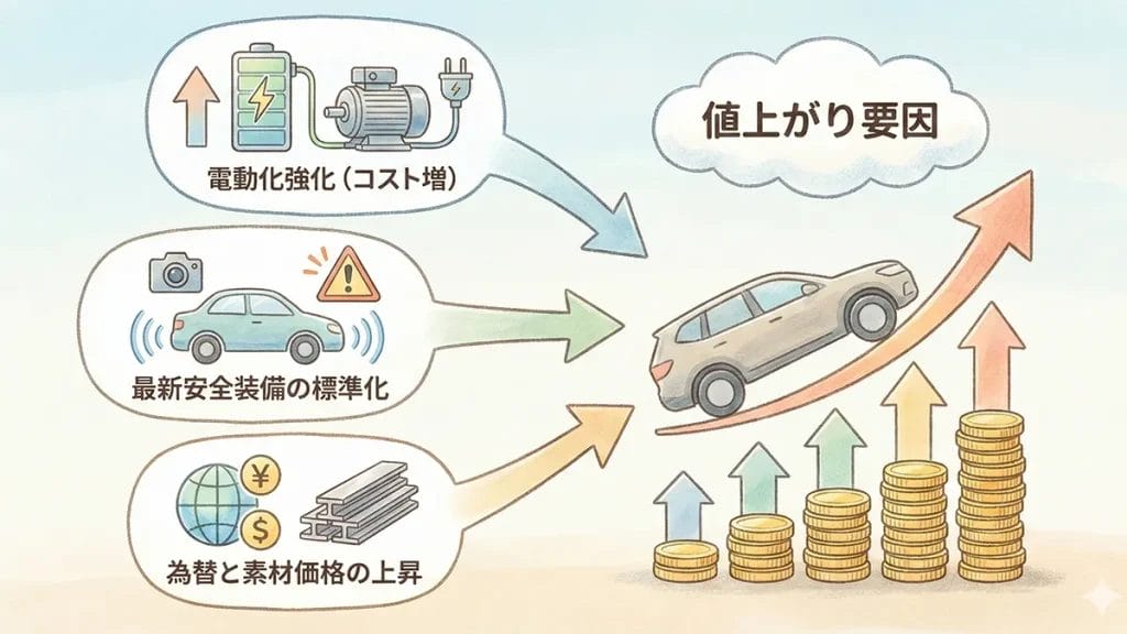 RAV4-新型-2025-値上がり要因の分析の図解