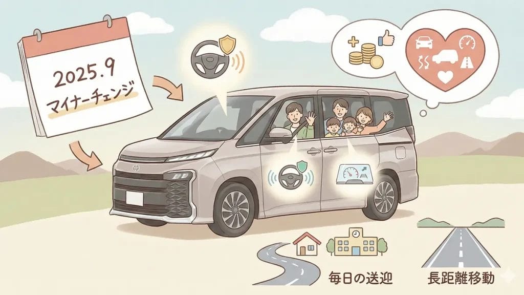 新型ヴォクシーはいつ出るの?マイナーチェンジ要点の図解