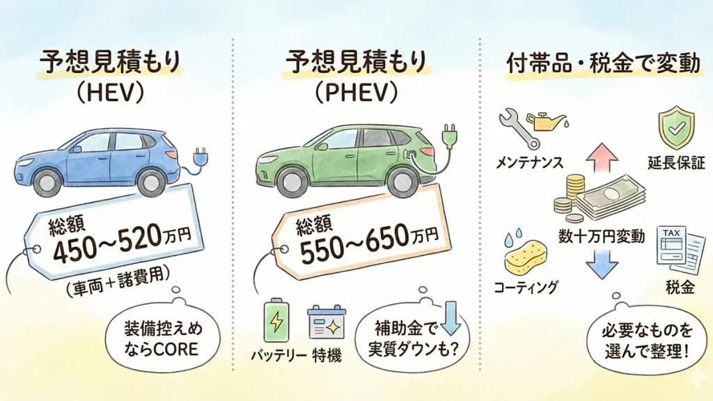 新型-RAV4-予想見積もりシミュレーションの図解