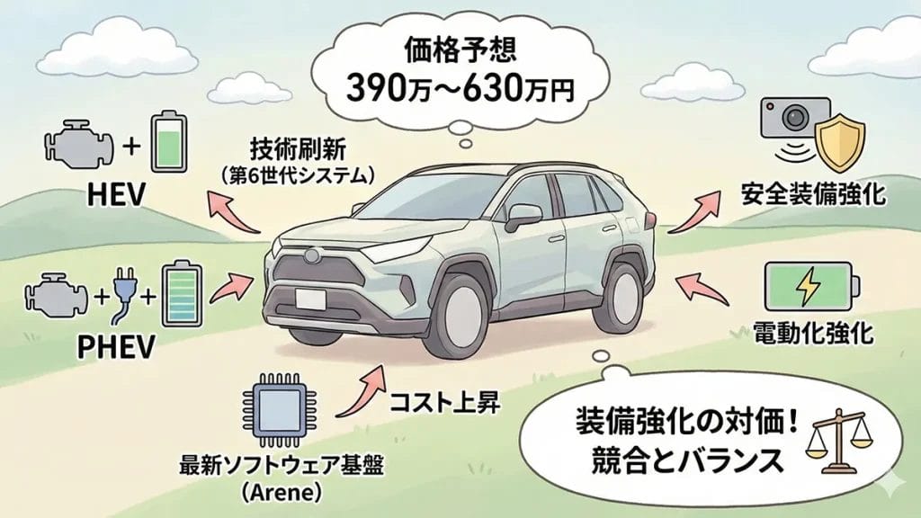 新型-RAV4-価格予想の根拠の図解