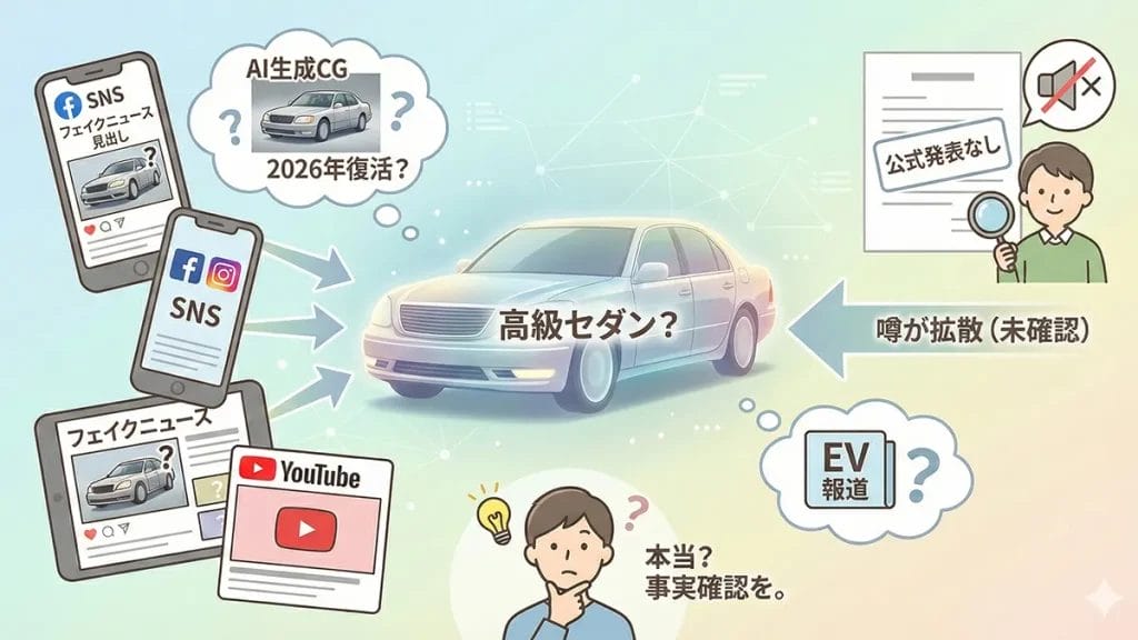 セルシオ復活デマの真相と拡散理由の図解