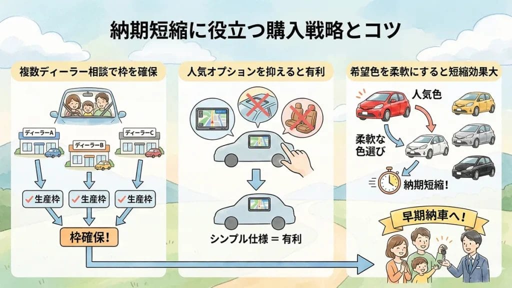 納期短縮に役立つ購入戦略とコツの図解